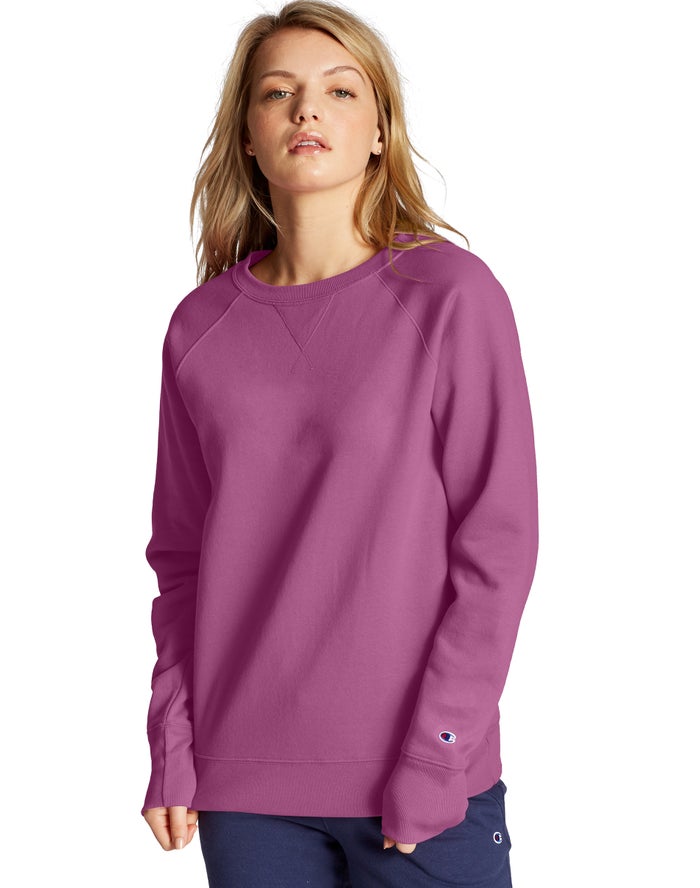 Sudadera Champion Mujer - Powerblend Fleece Classic Crew ( Rosas ) 5298476-XC